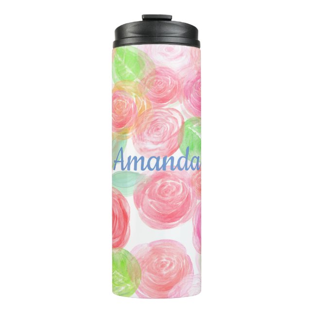 Airy Roses Thermal Tumbler (Front)