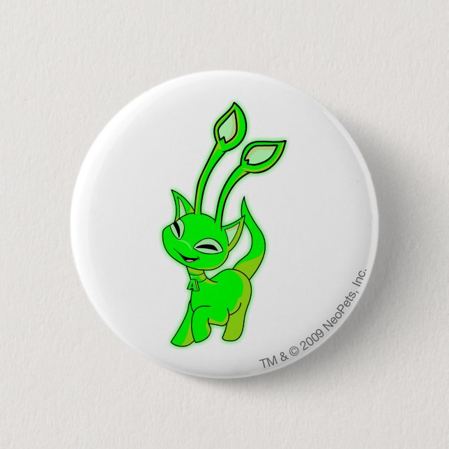 Aisha Glowing Pinback Button (Front)