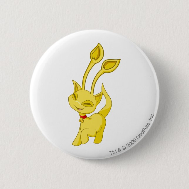 Aisha Gold Pinback Button (Front)
