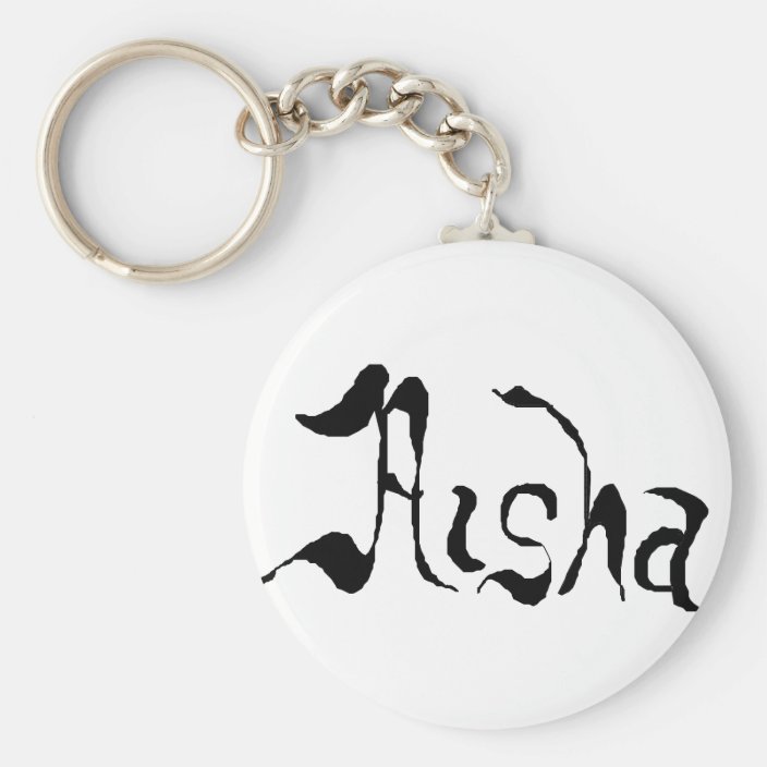 aisha name keychain