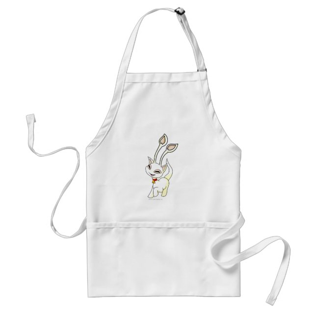 Aisha White Adult Apron (Front)