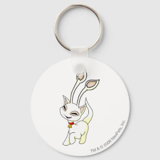 Aisha White Keychain
