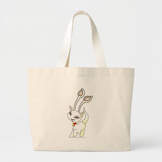 Aisha White Large Tote Bag (Front)