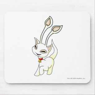 Aisha White Mouse Pad