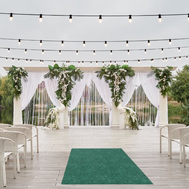 Aisle Runner Suede Emerald Green Wedding Outdoor Rug (Insitu (Wedding 1))