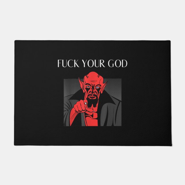 Aist Goat Satan Baphomet GIft Doormat (Front)