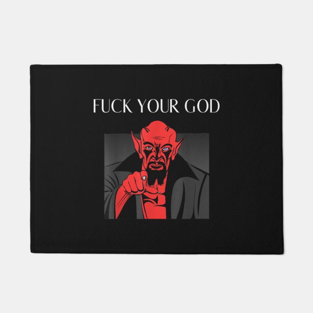 Aist Goat Satan Baphomet GIft Doormat (Front)