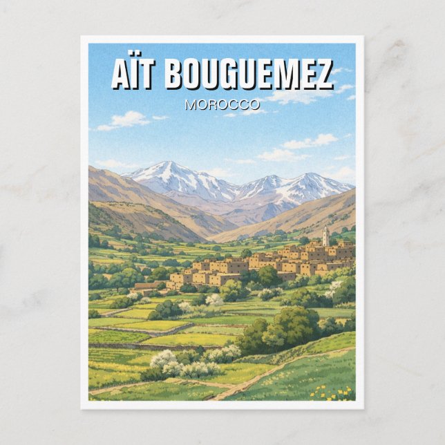 Aït Bouguemez Morocco Travel Postcard (Front)