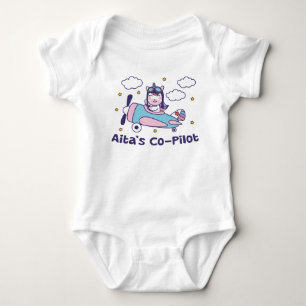 Aita's Co-Pilot - Unicorn Airplane Baby Bodysuit