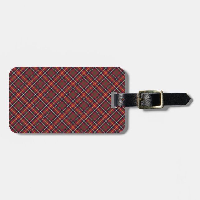 Aitken / Aikens Tartan Designed Print Luggage Tag (Front Horizontal)