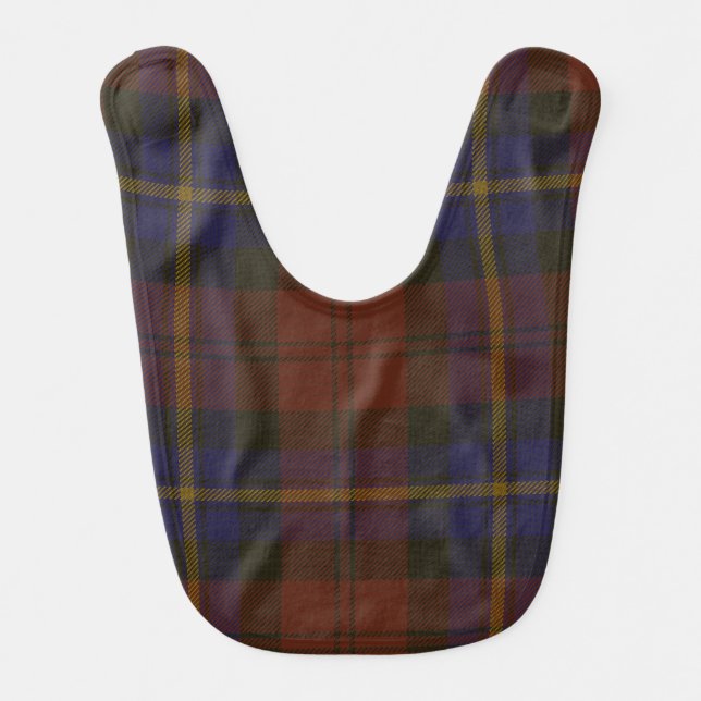 Aitken Clan Tartan Baby Bib (Front)