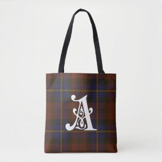Aitken Clan Tartan Monogram Tote Bag