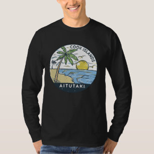 Aitutaki Cook Islands Illustrated Ocean Vintage T-Shirt