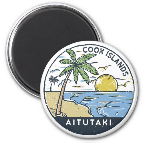 Aitutaki Cook Islands Vintage Magnet