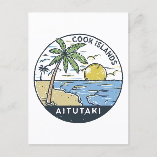 Aitutaki Cook Islands Vintage Postcard