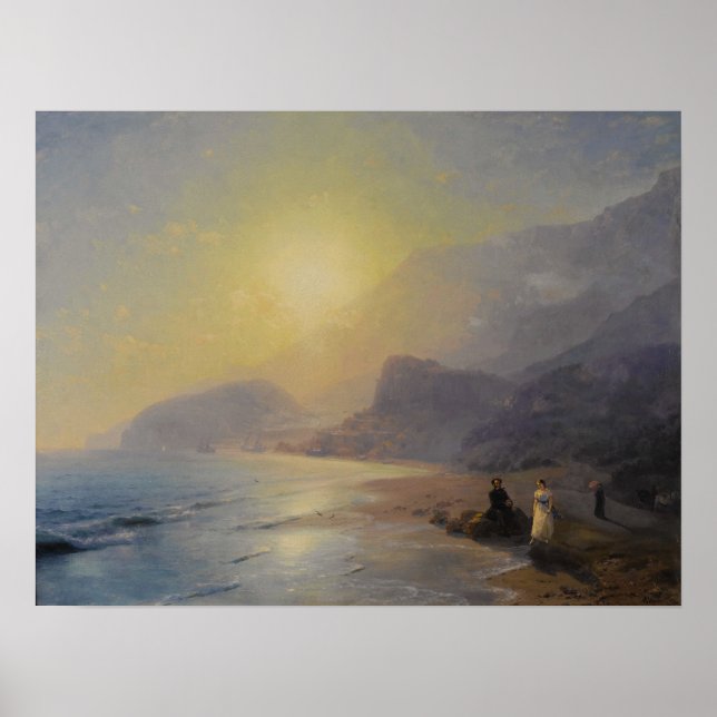 Aivazovsky - Pushkin On The Shore Poster (Front)