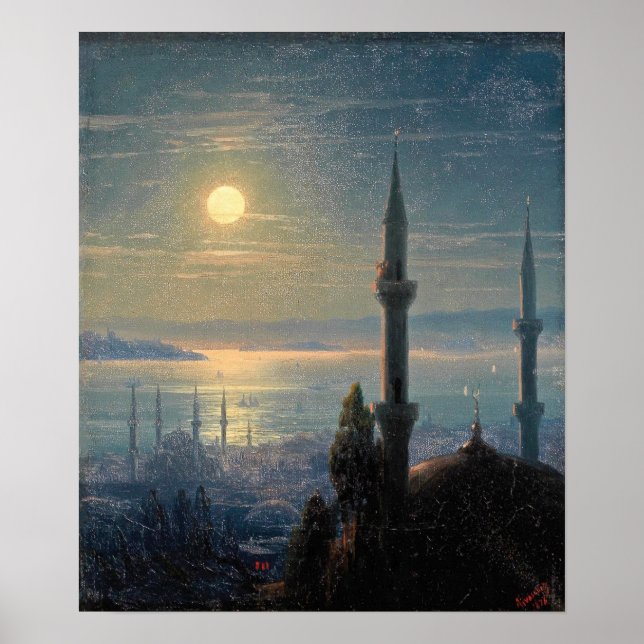 Aivazovsky - View Of Constantinople 1876 Poster (Front)