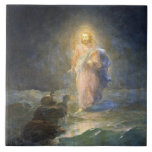 Aivazovsky - Walking on the Water Ceramic Tile<br><div class="desc">Walking on the Water,  fine art painting by Ivan Aivazovsky,  1888</div>