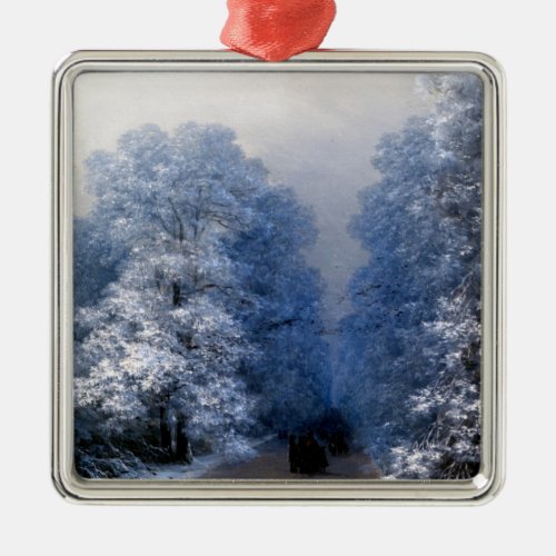 Aivazovsky _ Winter Landscape  Metal Ornament