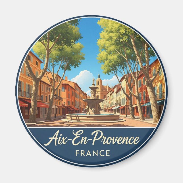 Aix-en-Provence France Travel Magnet (Front)