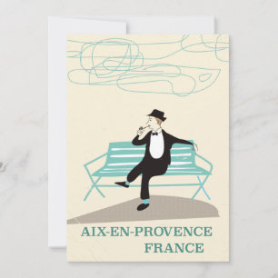 Aix-en-Provence France travel poster Save The Date