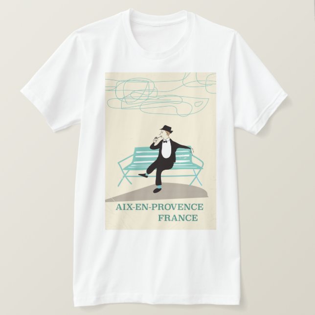 Aix-en-Provence France travel poster T-Shirt (Design Front)