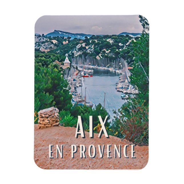 Aix-en-Provence Photo Vintage  Magnet (Vertical)