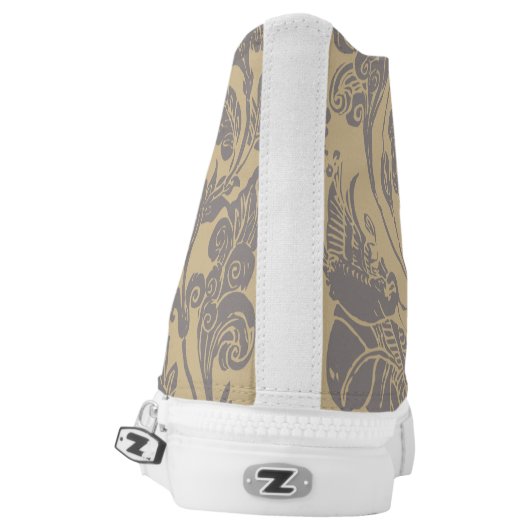 Aix galericulata style lady High-Top sneakers (Left Shoe Back)