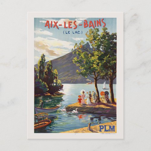 Aix_les_Bains PLM Vintage Poster 1906 Postcard