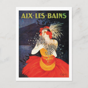 Aix Les Bains Travel Poster Postcard