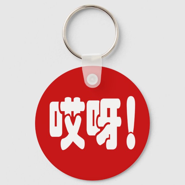 Aiya! 哎呀! OMG! Chinese Hanzi Language Keychain (Front)