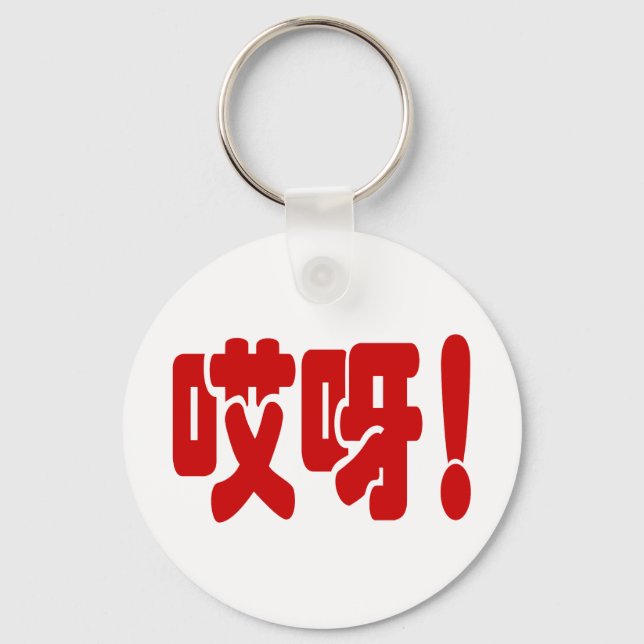 Aiya! 哎呀! OMG! Chinese Hanzi Language Keychain (Front)
