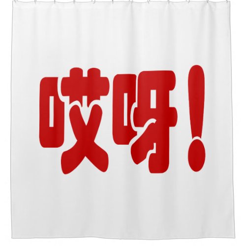 Aiya 哎呀 OMG Chinese Hanzi Language Shower Curtain