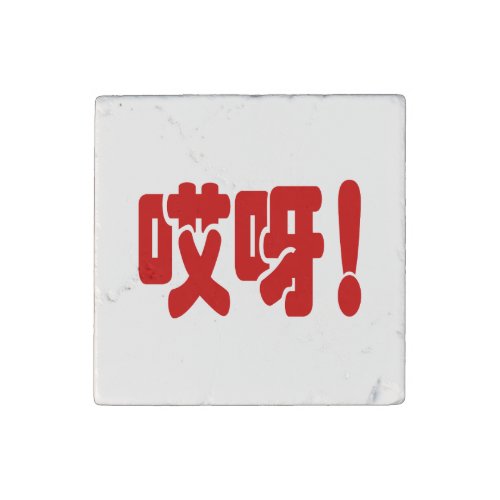 Aiya 哎呀 OMG Chinese Hanzi Language Stone Magnet