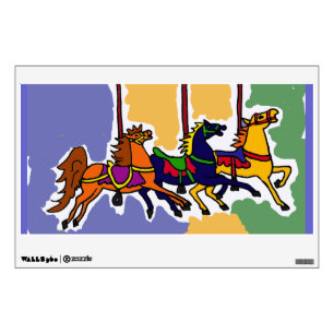 AJ- Carousel Horse Folk Art Wall Decal