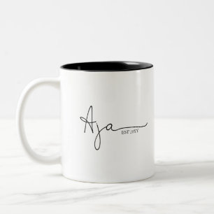 Aja Established   Grandpa Gift Two-Tone Coffee Mug