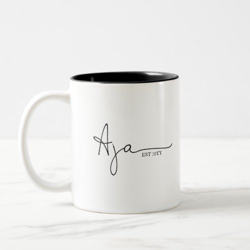 Aja Established  Grandpa Gift Two_Tone Coffee Mug