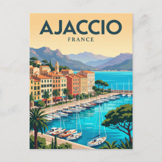 Ajaccio Waterfront France Postcard