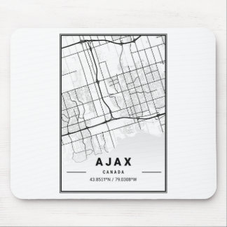 Ajax Light City Map Mouse Pad