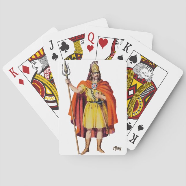 AJAY ~ Ancient Briton COSTUME ~ BC 54 ~ Poker Cards (Back)