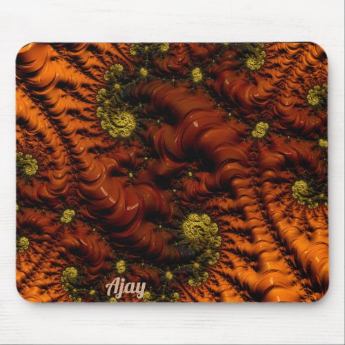AJAY Personalized Fractal Design  Earthy Worms  Mouse Pad