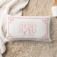 AJC Light Pink Greek Key Script Monogram