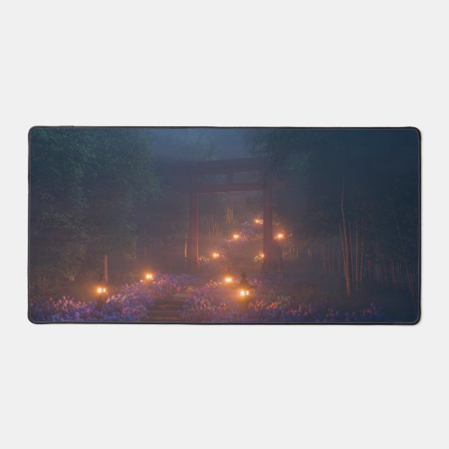 Ajisai no Kaidan (Night) Desk Mat (Front)
