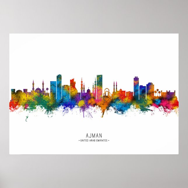 Ajman UAE Skyline Poster (Front)