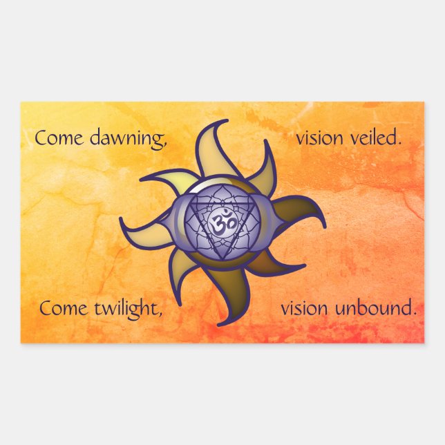 Ajna Chakra “Third Eye” Yoga Insight Lotus Sticker (Front)