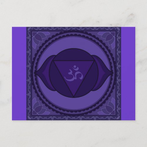 Ajna or third eye chakra Postcard