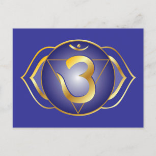 Ajna or third eye chakra Postcard