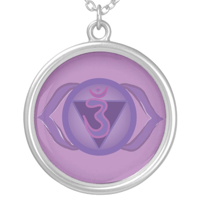Ajna or Third eye Chakra Round Necklace (Front)