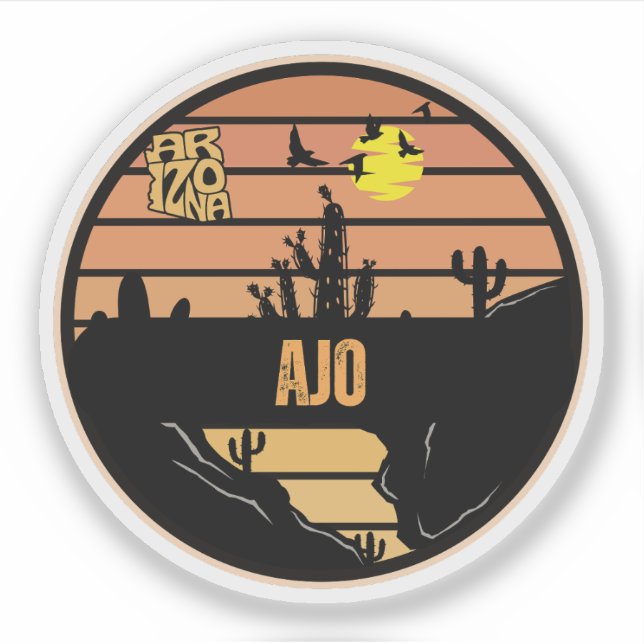 Ajo, Arizona Sticker (Front)