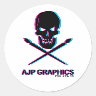 AJP GRAPHICS SKULL 3D STICKER SET